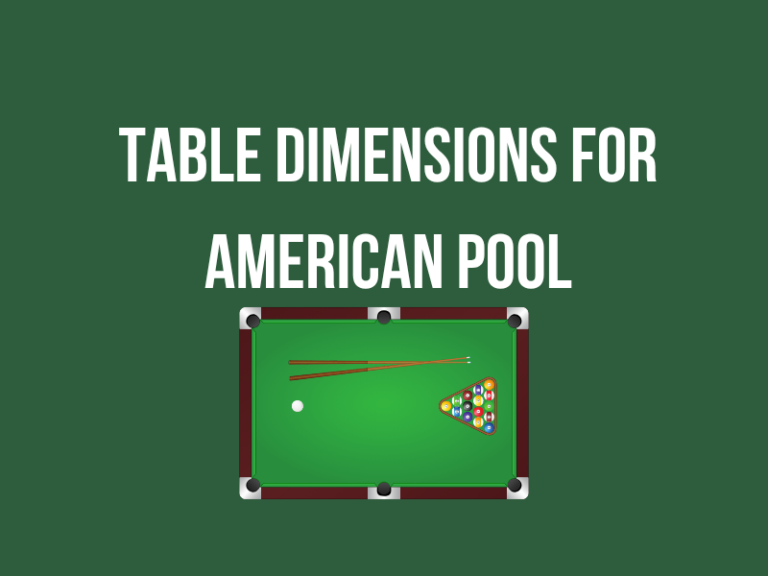 Pool Table Dimensions