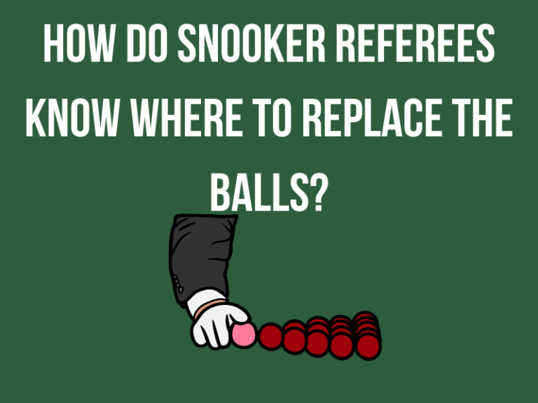 How Do Snooker Referees Know Where to Replace the Balls?