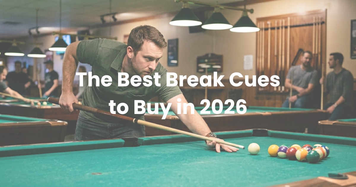 A man taking a shot of 8 ball pool