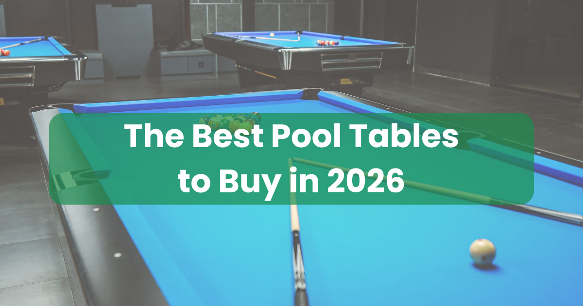 An aerial shot of a pool table